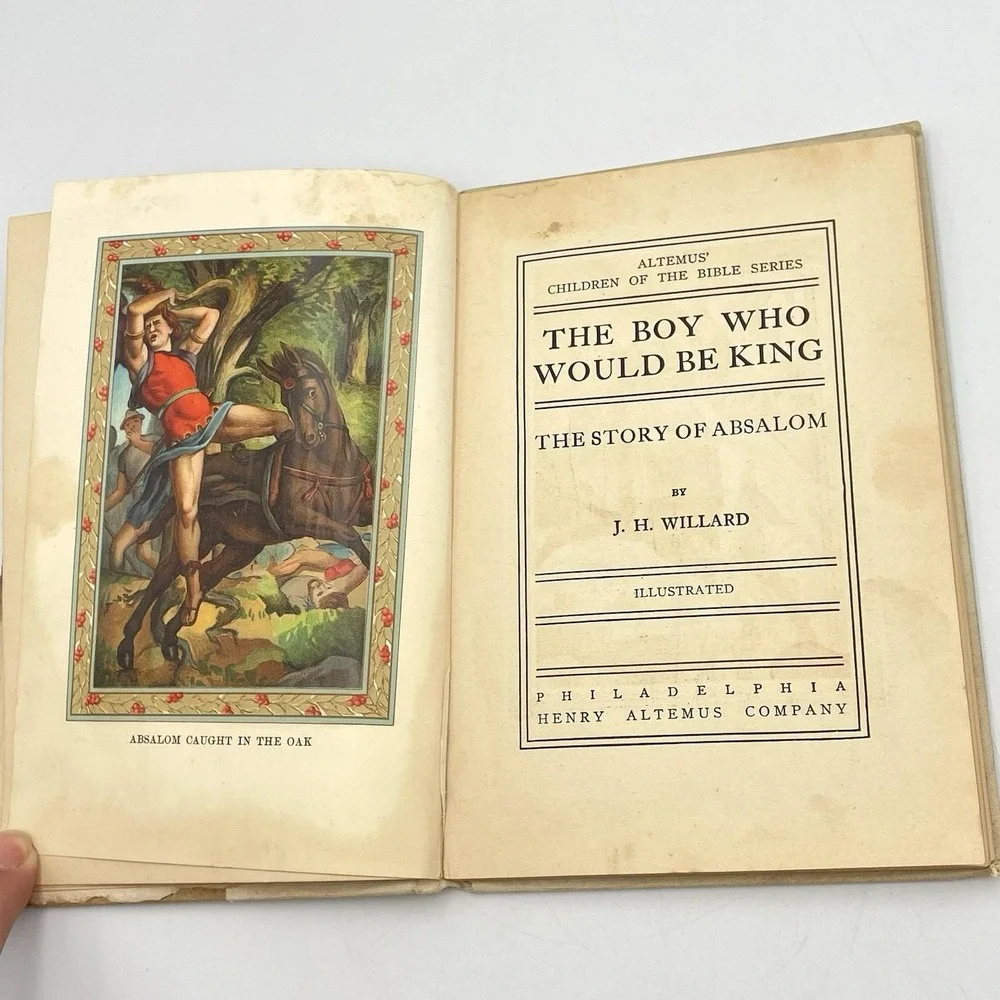 Antique 1905 Altemus Children of Bible Series The Boy Who Would Be King‎ Absalom